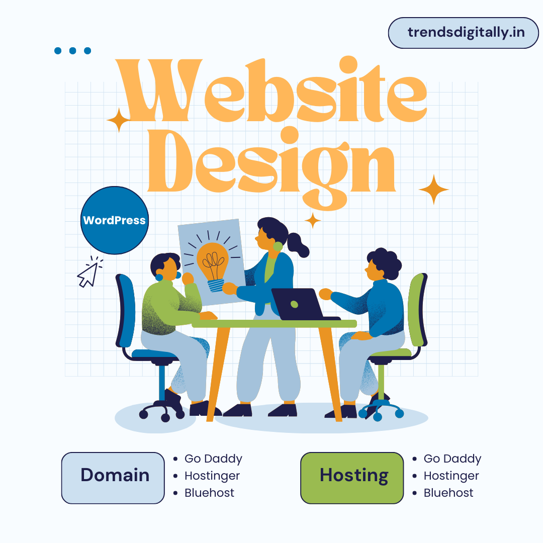 Younger generation employees are discussing how to design a website.